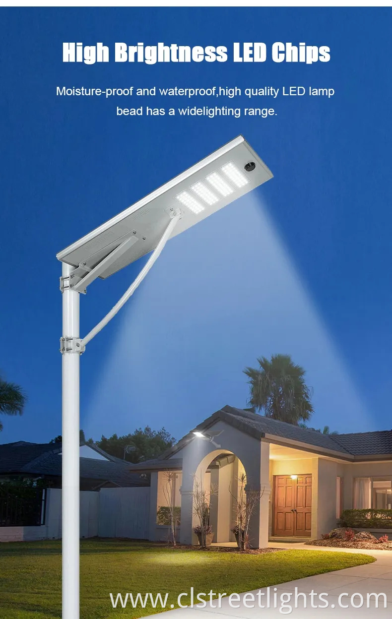 30W 40W 50W 60W All in One Intergrated Outdoor Solar LED Power Garden Street Light